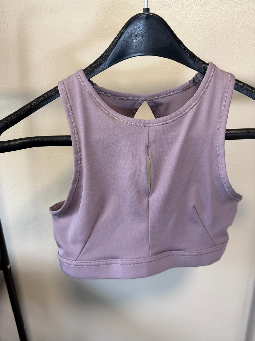 Nike lilac high neck medium support sports bra with keyhole
